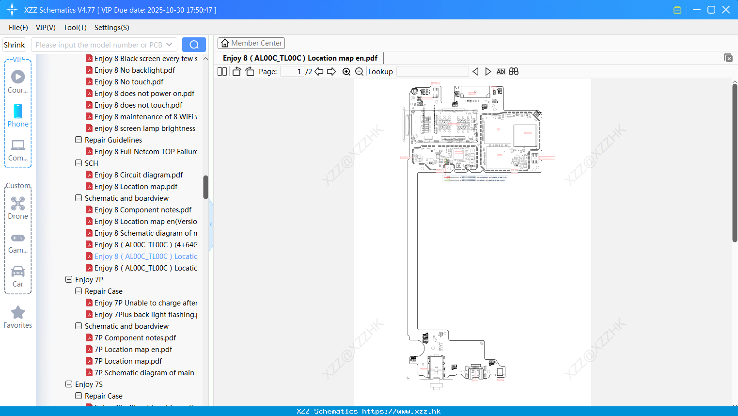 Huawei Enjoy 8（AL00C_TL00C）Location Map En